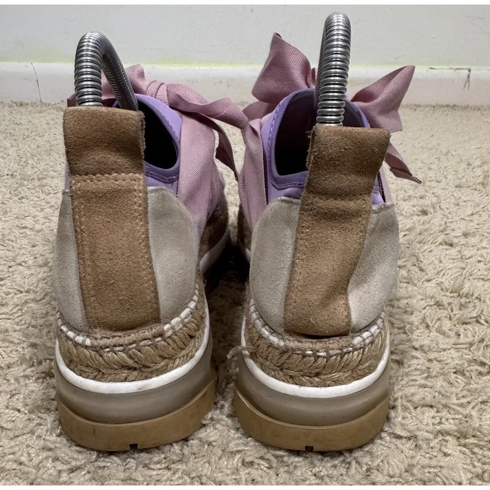 Free People Chapmin Espadrille Sneakers Lavender Suede EU 37 US 6.5-7 Ballerina